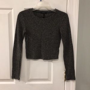 F21 SWEATER CROP TOP